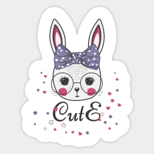 Сute bunny girl Sticker